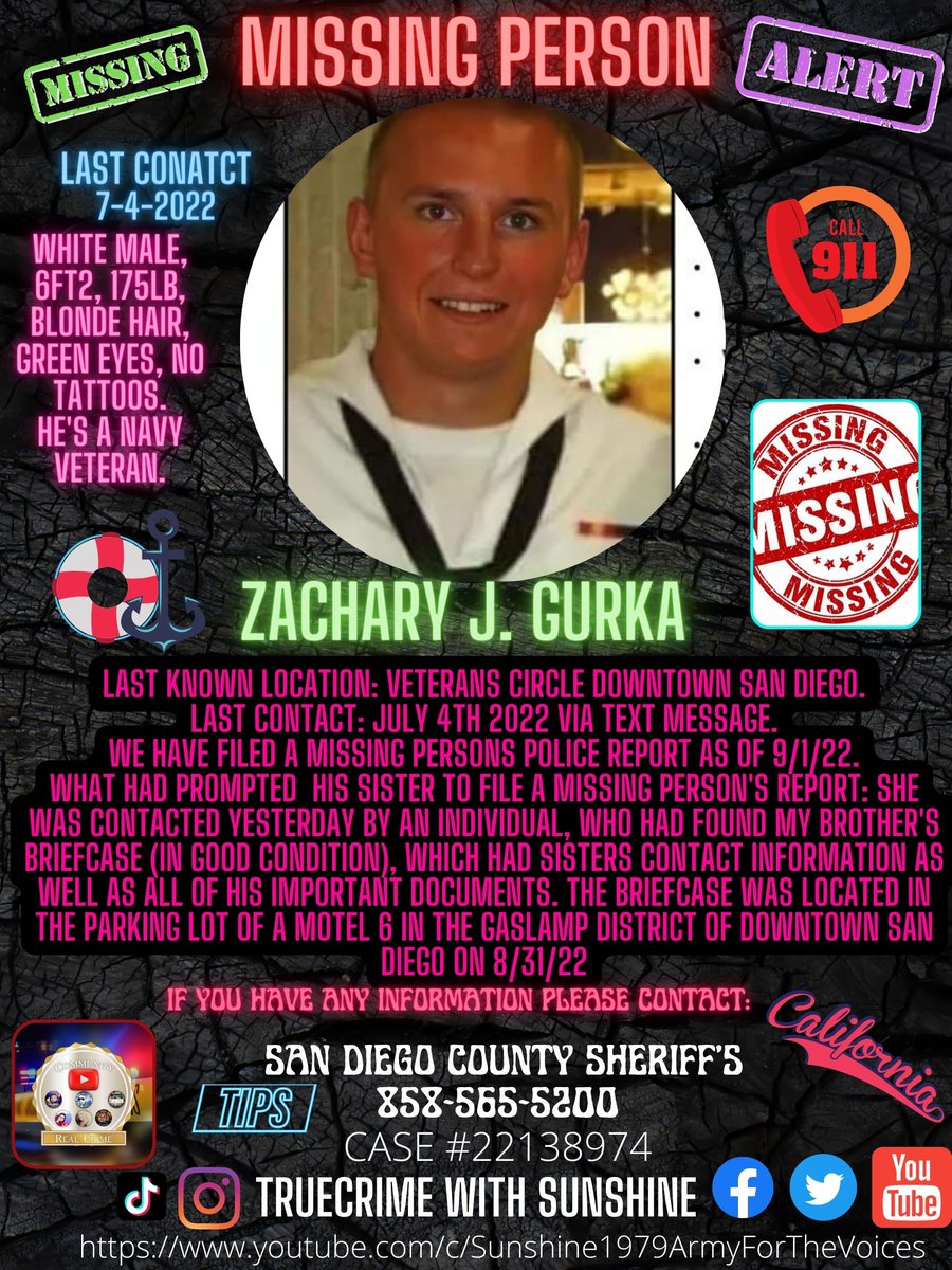 MindOf_Monsters's tweet photo. Zachary J. Gurka @ArcticfoxTrue @levi_truecrime @Historyspeaks21 @missinginGA @DarknessExposed @bashleyyy420 @KITKAT_THEBUZZ
#RealCrimeTeam #TrendingNow
@Dutch4Missing https://t.co/J4o3RFEWFU