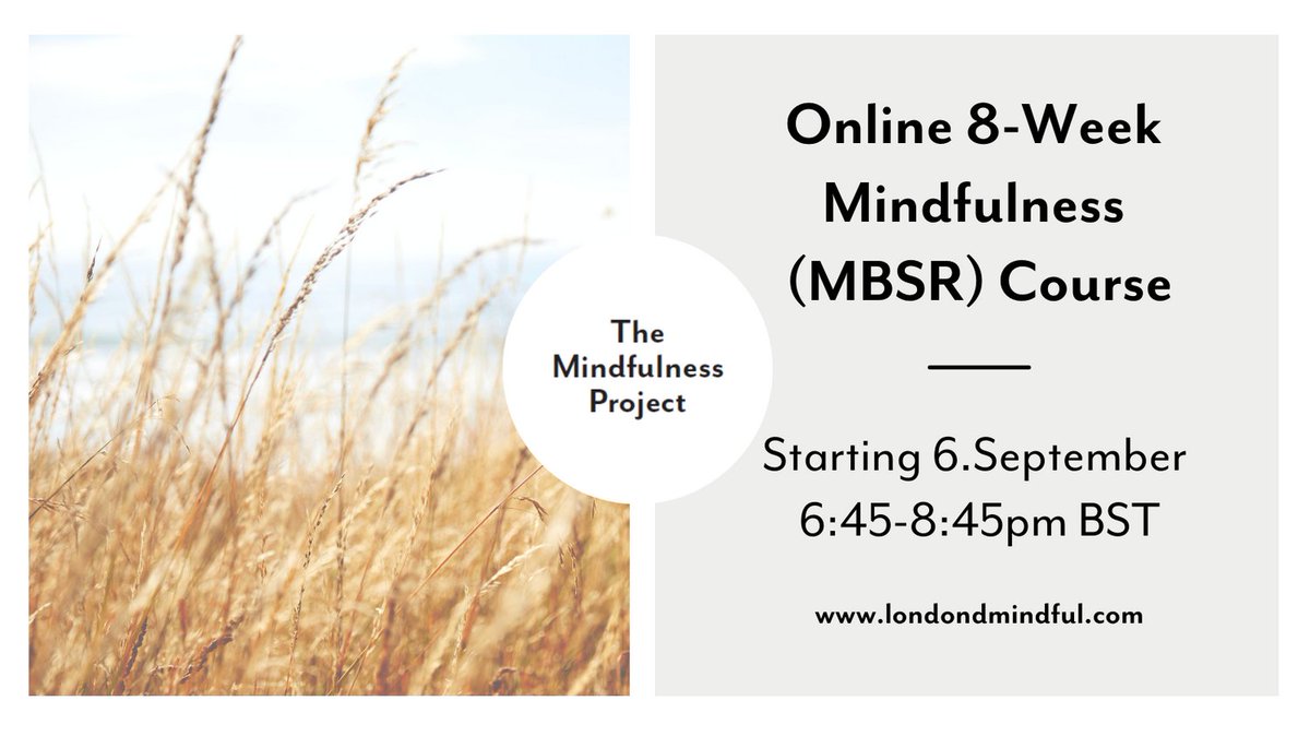LondonMindful's tweet photo. Last few spots available on our upcoming MBSR course. Book here: https://t.co/e7QvmWJnTu

#MBSR #Mindfulness #mindfulnessforbeginners https://t.co/T7cmqwyw4d