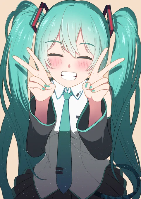 これは去年のかわいいミクの誕生日の絵 