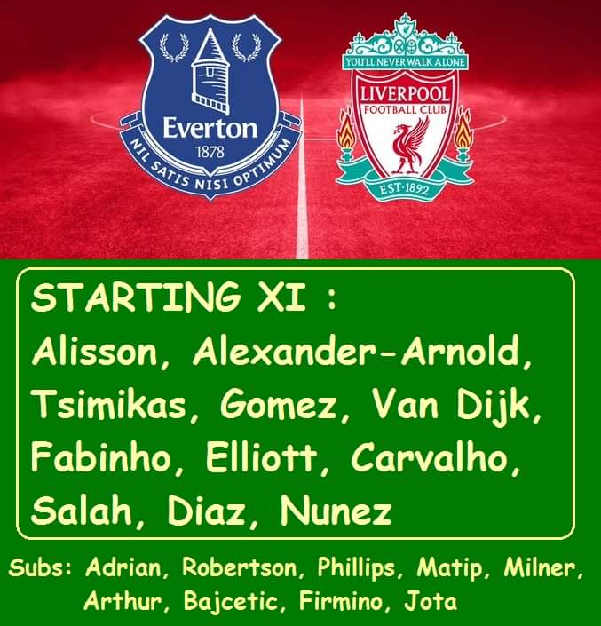 Klopper_44's tweet photo. เอฟเวอร์ตัน 🆚 #ลิเวอร์พูล

รายชื่อ 11 ตัวจริง #LFC : Alisson, Alexander-Arnold, Tsimikas, Gomez, Van Dijk, Fabinho, Elliott, Carvalho, Salah, Diaz, Nunez

สำรอง : Adrian, Robertson, Phillips, Matip, Milner, Arthur, Bajcetic, Firmino, Jota

#EVELIV https://t.co/gsUohsxnNu