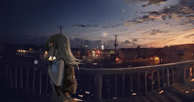お気に入りの絵です。夏の終わりに見てください…꙳⋆ 