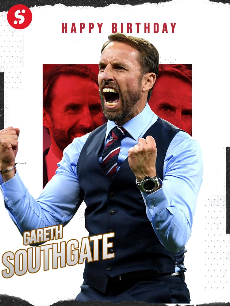 Happy birthday to England manager Gareth Southgate, who turns 5  2  today!           