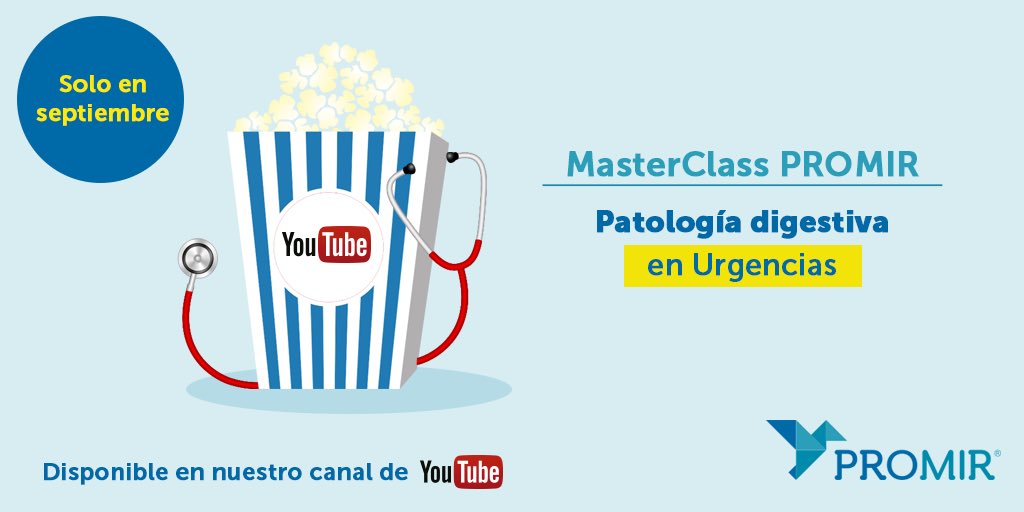 PROMIR_esp's tweet photo. Queremos compartir con todos vosotros esta gran #MasterClassPROMIR sobre “Patología Digestiva en Urgencias” que os será muy útil a todos los que os presentáis al #MIR2023.

🔴¡Solo lo podrás ver hasta el 30 de SEPTIEMBRE en el #YoutubePROMIR! 🔗 https://t.co/lEnSTU63wD https://t.co/uZSvkQBD6h