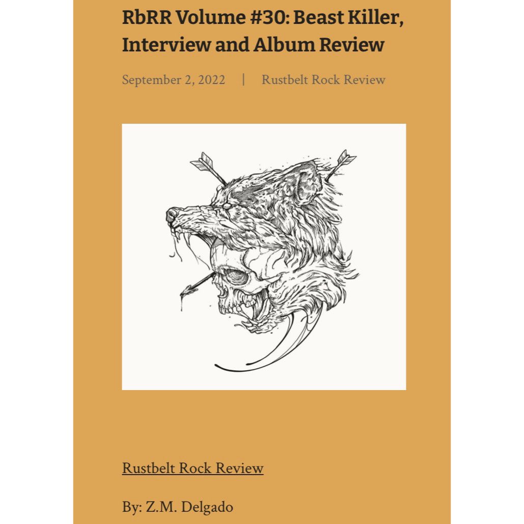 Beastkillerband's tweet photo. The Interview and Album review are in! Check out Rustbelt Rock Review’s well written take on our debut album

Read the full review @rustbeltrockreview

#newalbumreviews2022 #newreleases #beastkiller #earhammerrecords #punkmetal #goodshit #waytogoguys #asstapsallaround #goteam https://t.co/76HeR1ALun