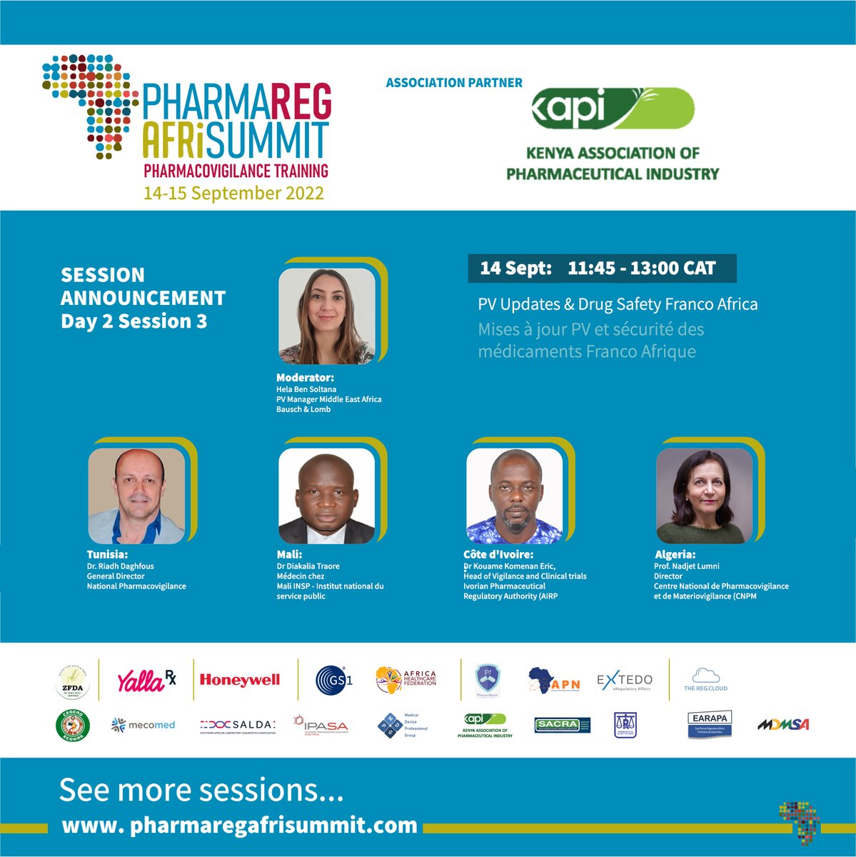 AfriReg's tweet image. Checkout the upcoming session for AfriSummit&apos;s Pharmacovigilance Training 2022: &quot;PV Updates &amp;amp; Drug Safety Franco Africa&quot; 

Register Now: lnkd.in/eYd4ZPy
 
#PVTraining #PVupdates #pharmacovigilance #pharmaceuticalindustry #pharma #pharmaceuticalindustry #Africa
