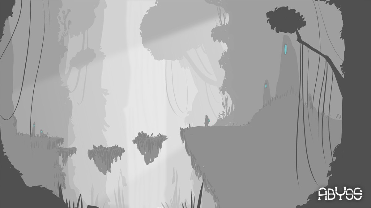 AricoTheGame's tweet photo. When we fantasized with the development of Abyss, we were very clear about un which environments it would take place in. Now that it's a reality, @minxyuu_art turns our ideas into images. This is one of the first moods we developed.
#indiedev #conceptart #ScreenshotSaturday https://t.co/Bo9SA2oJ2P