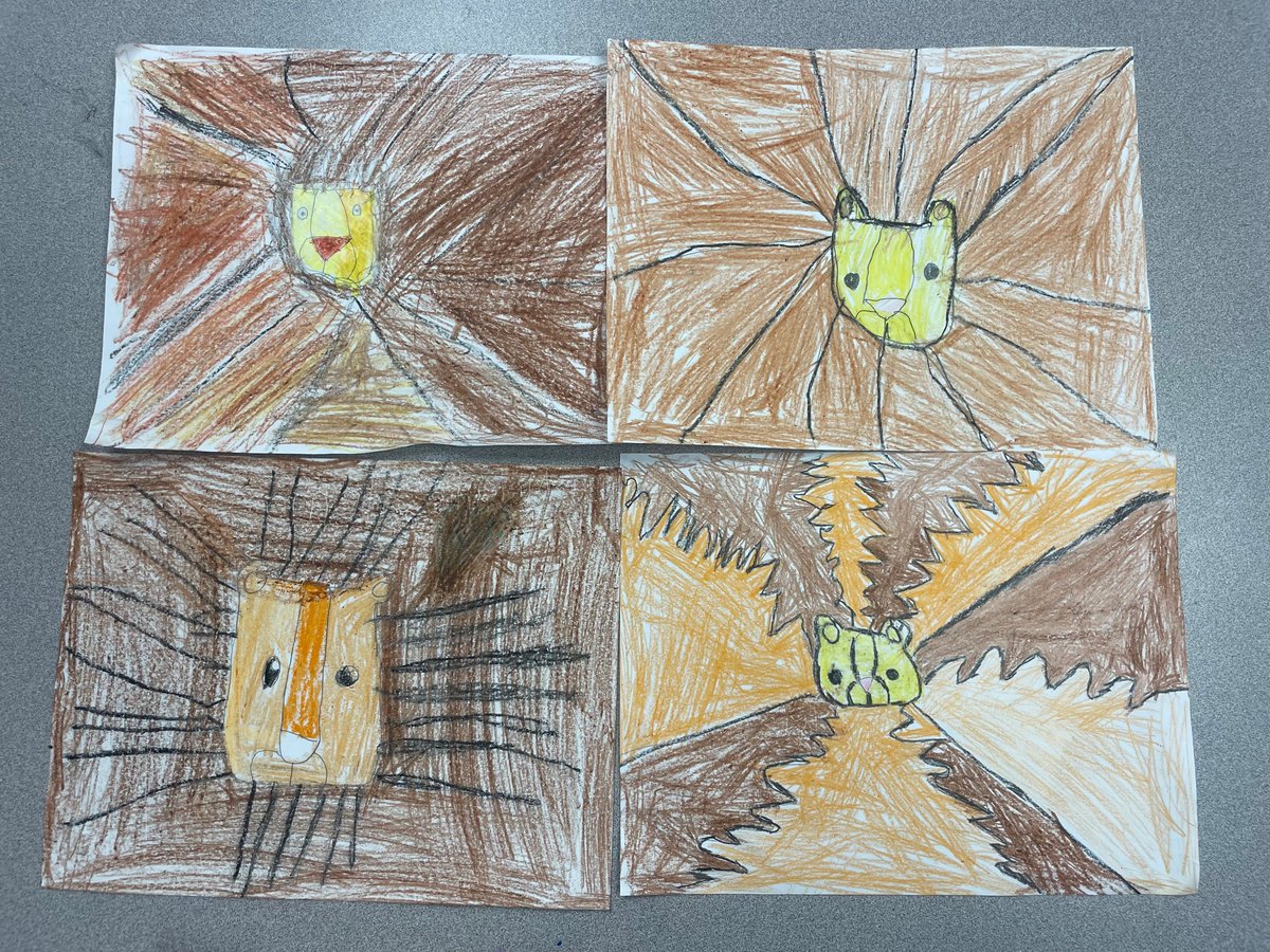 DillmoreArt's tweet photo. This week we started learning about our first Element of Art- LINE! Check out these ferocious LINE LIONS created by first and second graders.

@6thDistrictElem https://t.co/DiQJ7UJA5O