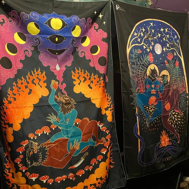 「Here are some tapestry examples from las」|💀🐺🌱ArtofMaquenda🍄👹🩸のイラスト