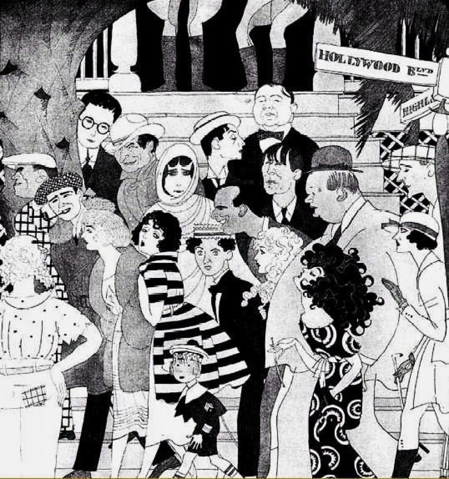 In #SEPTEMBER 1921
‘When the Five O'Clock Whistle Blows in #Hollywood’ Ralph Barton
The stars knock off work
Vanity Fair, September 1921
Including #DouglasFairbanks, #BusterKeaton, #BebeDaniels, #MaryPickford, #RupertHughes, #HaroldLloyd, #BillHart, #WallaceReed & #GloriaSwanson