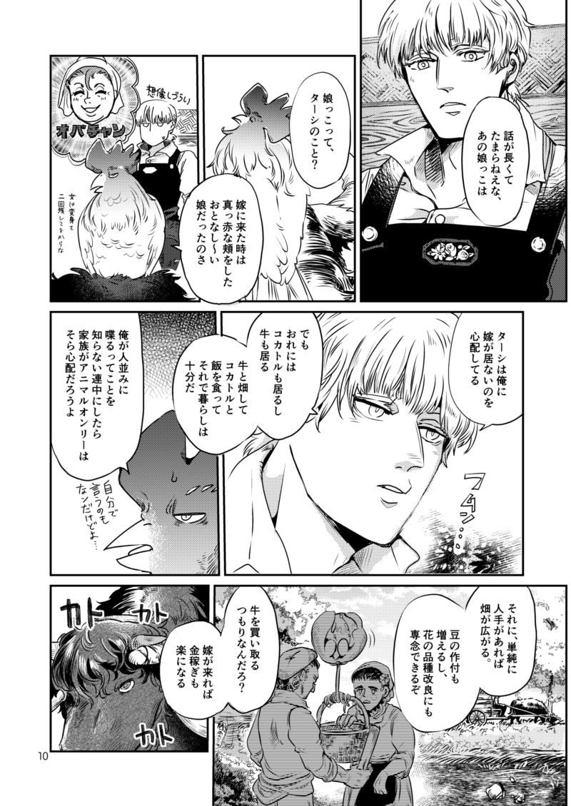 スローライフを営む朴訥な青年農夫の静かな暮らしが失われそうなファンタジーおにショタBL 3/9

🚁 