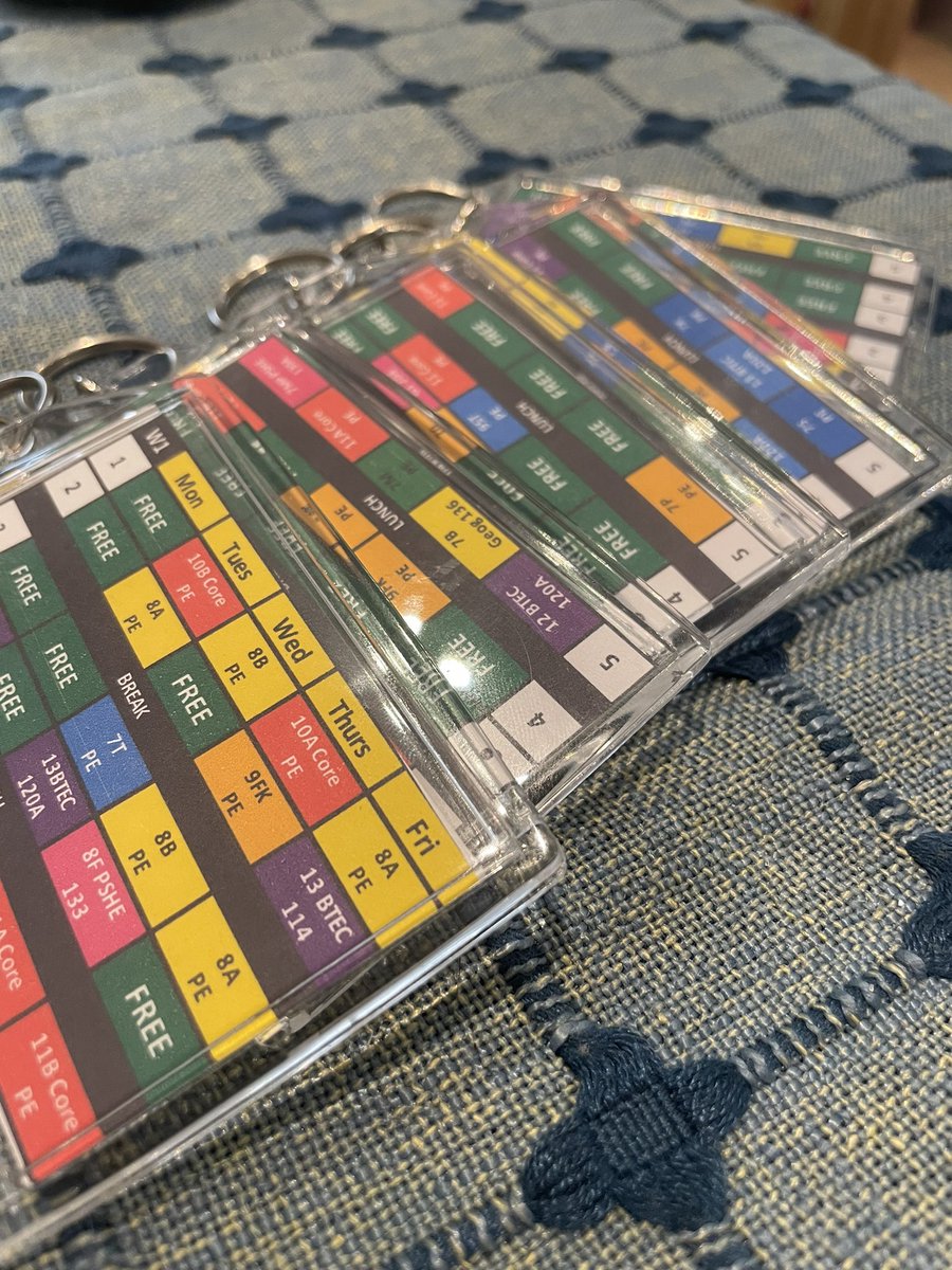 It was a great first year in my role as Head of PE. Topped off with an outstanding Ofsted grade and some brilliant GCSE, BTEC and A-Level grades. Starting the new year again by giving my amazing team some timetable key rings. Bring on the new academic year.