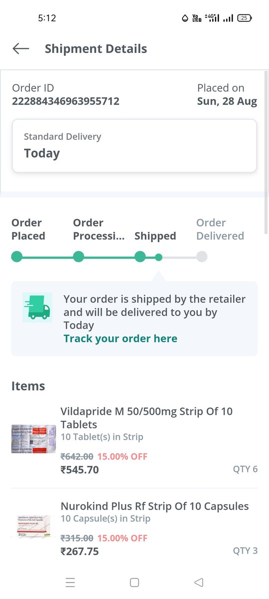 niharmamman's tweet photo. This is the new order and delivery is today and till now not delivered.again frustatating.
@pharmeasy https://t.co/qlTqrJqxtT