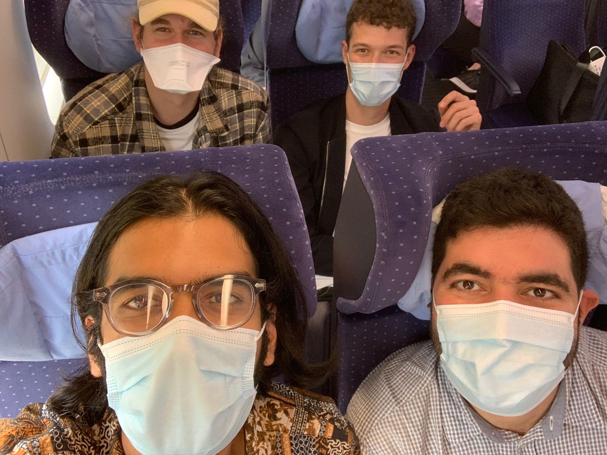 On the way to MOF2022 with my friends, Vikram Karve, <a href="/tscherte/">Till Schertenleib</a>, and <a href="/felder_timo/">Timo Felder</a>. Looking forward to listening to a lot of exciting talks and having rewarding discussions with my peers! Los geht's! #MOF2022 #Dresden @8thMOF2022