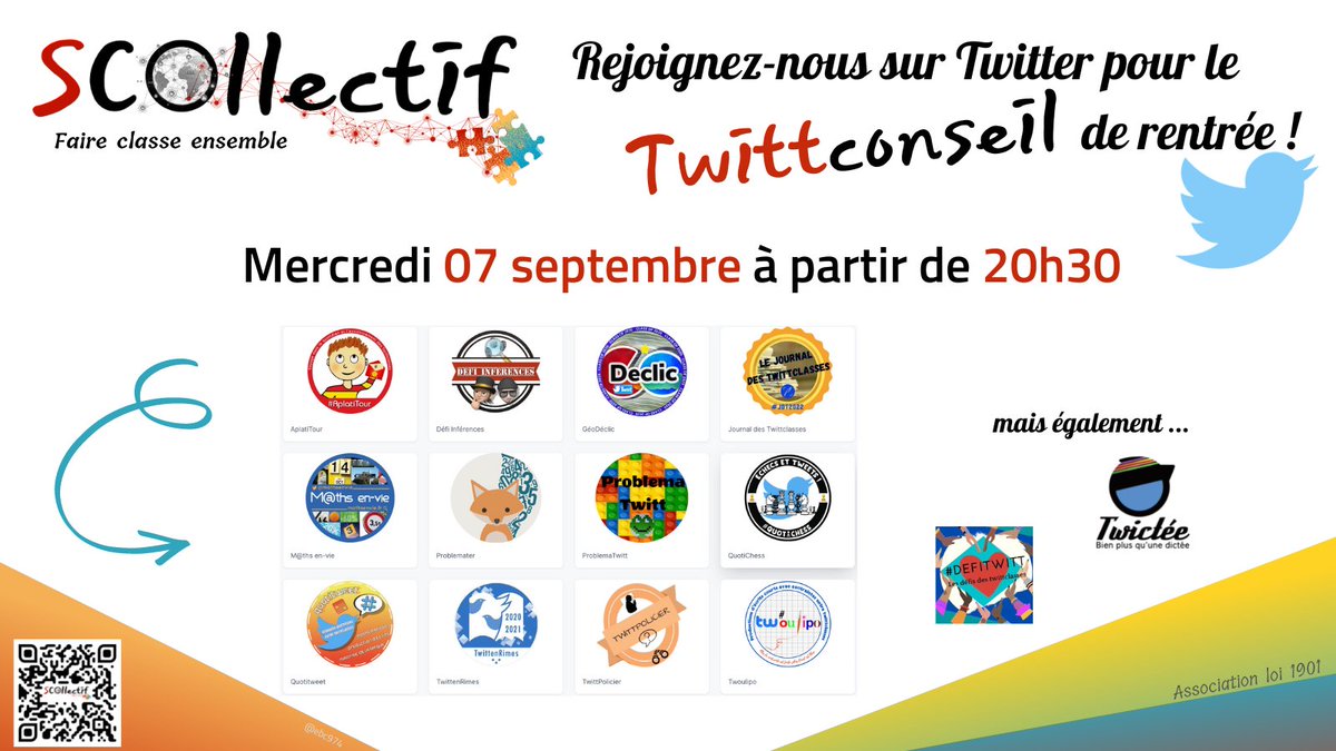 SCOllectif_asso's tweet photo. Rappel : J-4 avant le RDV annuel des enseignants sur Twitter pour ce #twittconseil ! https://t.co/yRtusjWgck