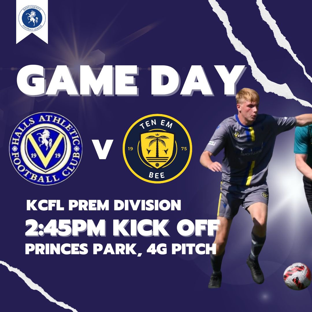⚽️MATCH DAY⚽️

Back at home for the visit of <a href="/tenembee_fc/">Ten em bee FC</a> as we look to get back to winning ways in the league. Get down to support if you can! 

#UpTheHalls <a href="/HAFCOfficial/">Halls Athletic FC</a> @KCFL_News