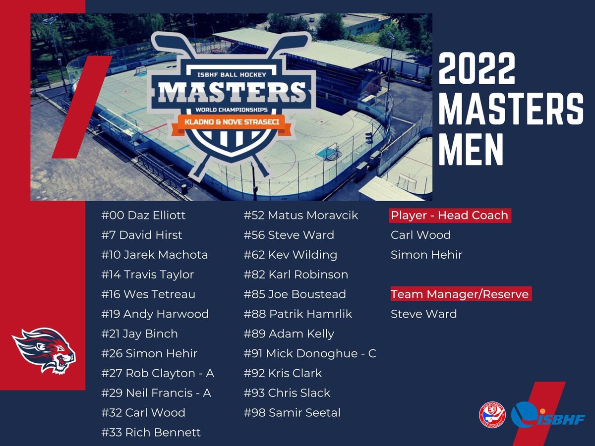 Huge congratulations to our D-Man <a href="/cardiffran/">Neil Francis</a> who has been selected to play for the GB Masters team. The 2022 ISBHF Masters World Championships kick off on Wednesday the 7th of September in Czech Republic. #ballhockeyuk #ballhockey #ISBHF