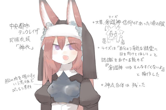 中央都市の民族衣装かんがえた 