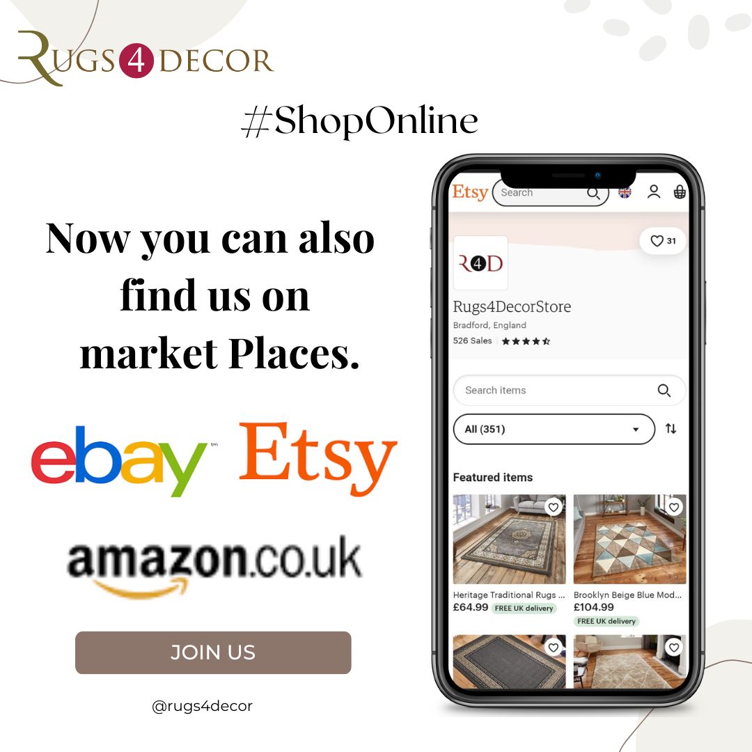 Rugs4Decor's tweet photo. A very special - Rugs4Decor available on @amazon.co.uk, @etsy, @ebay. 

Amazon - https://t.co/ONEt1sN48z

eBay - https://t.co/qrjHIZ6NuJ 

@Rugs4Decor 

#etsy #ebay #homedecor #homedecorinspo #ShopOnline #marketplace #amazon.co.uk #homesweethome #shopus #homeinspiration https://t.co/77ob6klxxH