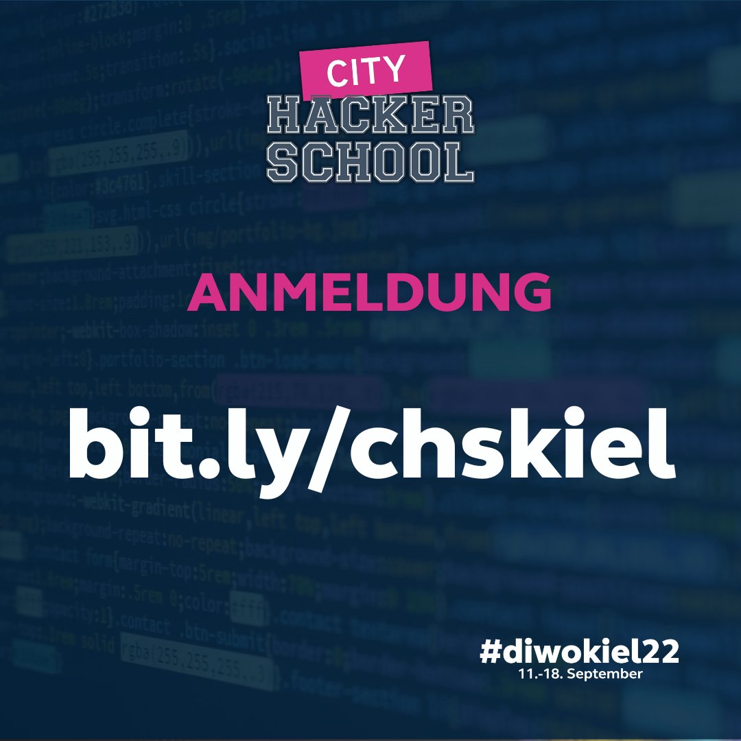 diwokiel's tweet photo. Noch nicht dabei?
Ein paar Platze sind noch frei!
Eure Kindern hauen vom 17. und 18. September in die Tasten und entdecken auf spielerische Art und Weise die Welt des Programmierens. 👾
Anmeldung hier:
https://t.co/koBZcEPepc
#hackyourfuture #diwokiel 💙
---------
@hckrschl https://t.co/it5nQzZSwX