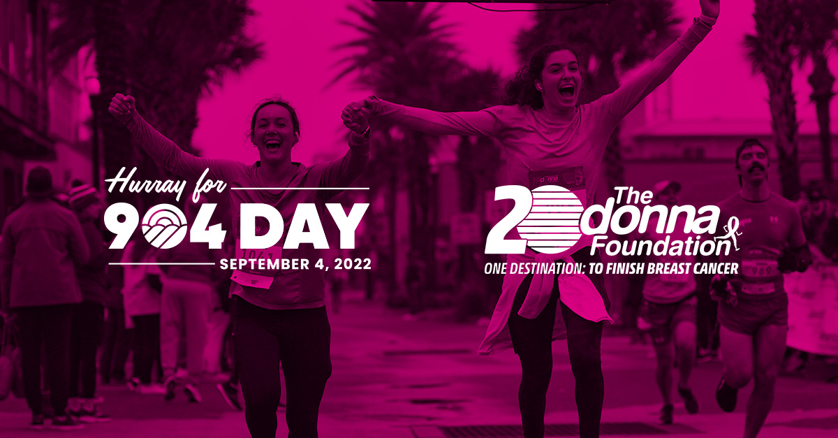 Celebrate #904Day with $10 off registration for DONNA Marathon Weekend! The DONNA Foundation is proud to call the First Coast home, and North Florida residents can take advantage of our Locals Rule discount now through Feb. 3 with the promo code LOCALSRULE.