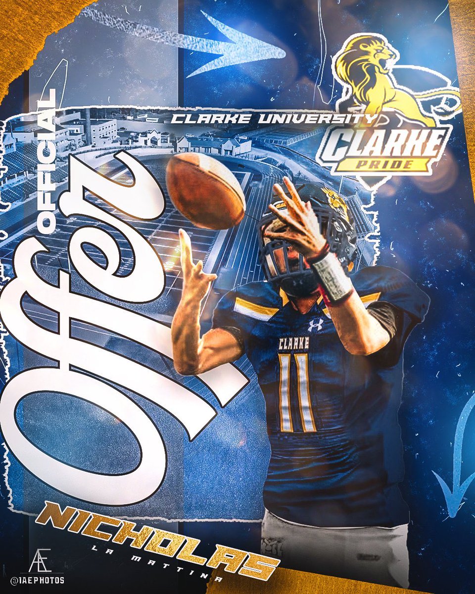 Nicholas La Mattina (@nicholaslamatt1) on Twitter photo Blessed to have received an official offer to continue my education and to play the game I love from Clarke University! First, I want to Thank God. My parents. I want to Thank Clarke and my recruiting family. <a href="/CoachMRegalado/">Miguel Regalado</a> <a href="/CoachPerrone/">Coach Perrone (My Recruits)</a> <a href="/BenjaminRohaly/">CoachBrohaly</a> <a href="/_Todd_Olson/">Todd Olson</a> Blessed to have received an official offer to continue my education and to play the game I love from Clarke University! First, I want to Thank God. My parents. I want to Thank Clarke and my recruiting family. <a href="/CoachMRegalado/">Miguel Regalado</a> <a href="/CoachPerrone/">Coach Perrone (My Recruits)</a> <a href="/BenjaminRohaly/">CoachBrohaly</a> <a href="/_Todd_Olson/">Todd Olson</a>