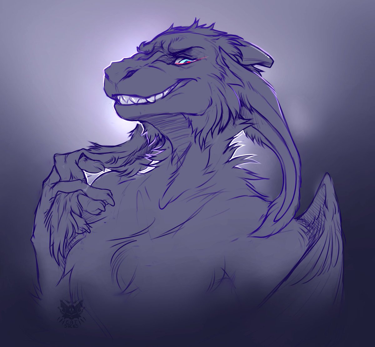 thosecatsticks's tweet photo. Have a detailed sketchcommission as tribute for lack of posts !! #commissionart #digitalart https://t.co/uzrN9Lixjx
