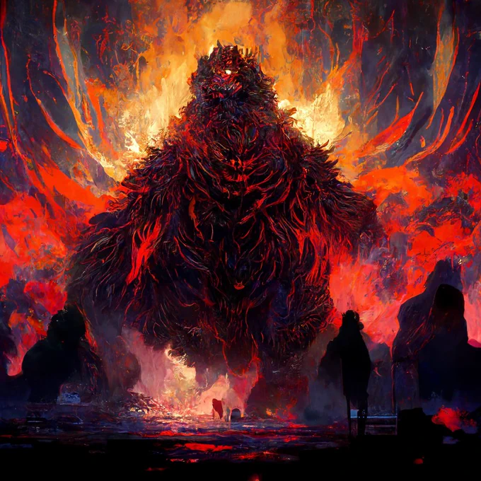 ミッドジャーニーくんのイメージするネロちゃまどう見ても大怪獣で泣いちゃった 