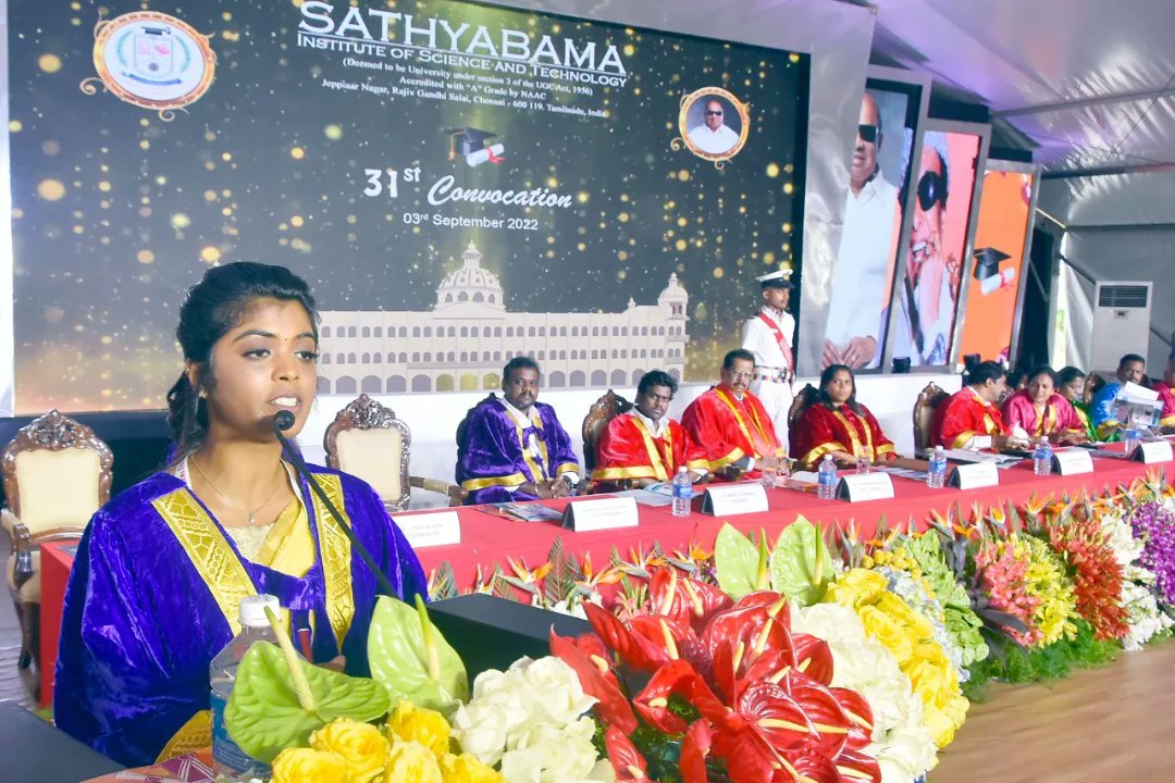 SathyabamaSIST's tweet photo. 31st Convocation of Sathyabama Institute of Science and Technology conducted on 3rd September, 2022 at 10.00 A.M. in the institution premises.
https://t.co/5OwWX2rooc 
#sathyabama #sist #placement #university  #jpr #jeppiaar #placement2022 #31stconvocation #convocation2022 https://t.co/Vs3sT4GaI5