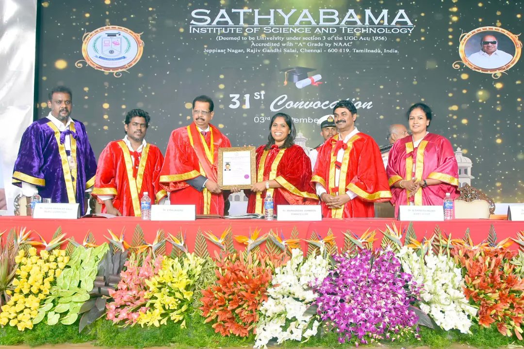 SathyabamaSIST's tweet photo. 31st Convocation of Sathyabama Institute of Science and Technology conducted on 3rd September, 2022 at 10.00 A.M. in the institution premises.
https://t.co/JPJAjzsxB2 
#sathyabama #sist #placement #university  #jpr #jeppiaar #placement2022 #31stconvocation https://t.co/V7RQ7Ncnnv