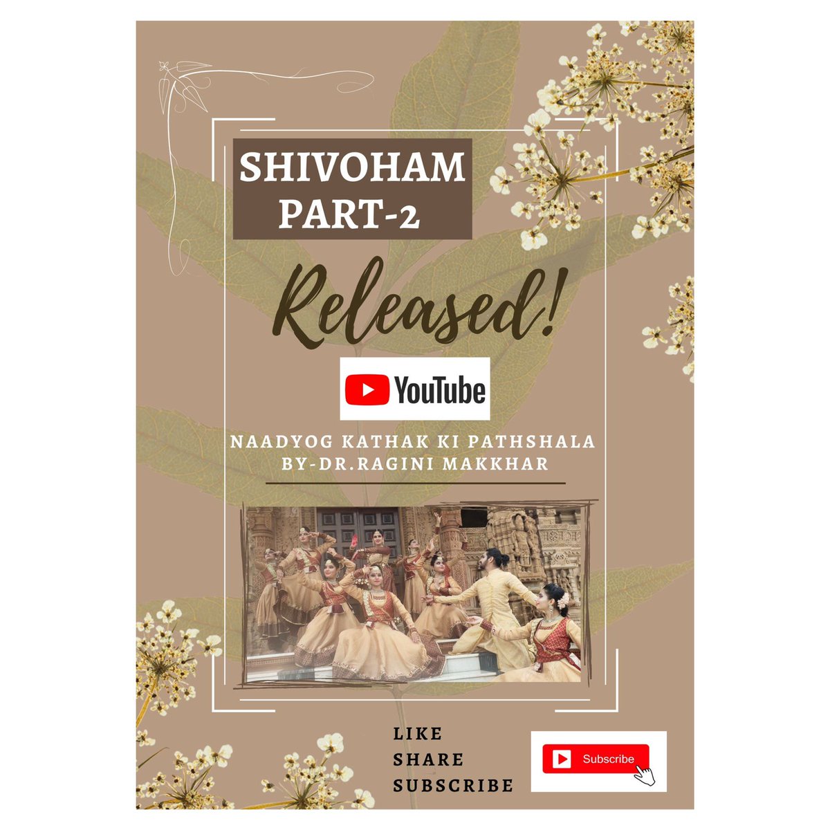 RMakkhar's tweet photo. https://t.co/10IRwFsw6c

Shivoham Part-2, of the Paran series released on our youtube channel Naadyog Kathak Ki Paathshala. 
Do have a look.
Don’t forget to like, share and subscribe to our channel.
Drop your views in the comment section.

#youtube #youtuber #youtubers https://t.co/e8fbCC3xqc