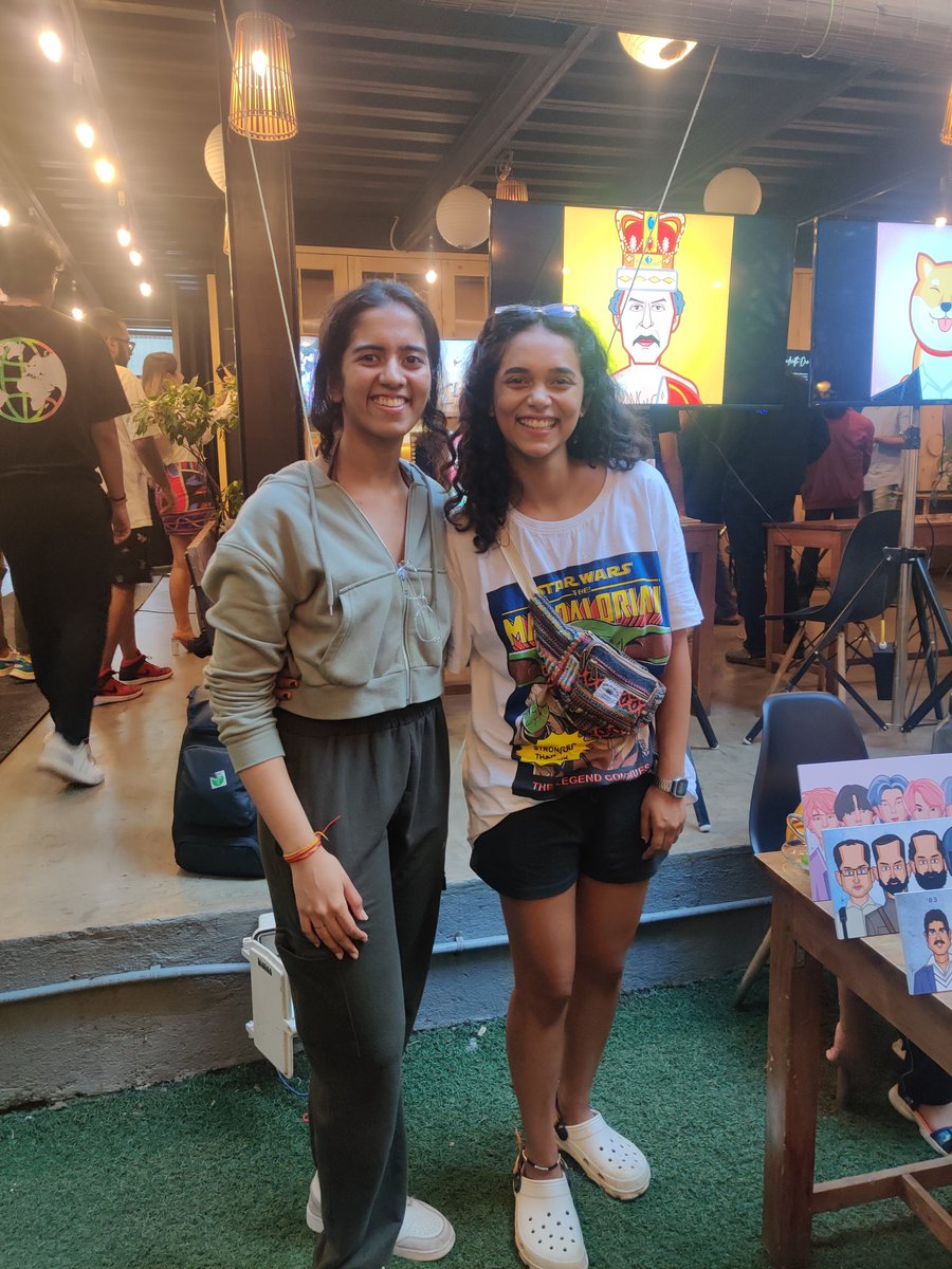 PrasadPBhat's tweet photo. Young women taking over the web3 space. Founders of @kaarikollective 
Thank you so much for showcasing my work. @Samivaidya @burgundy_banana https://t.co/X3eVWpRO07