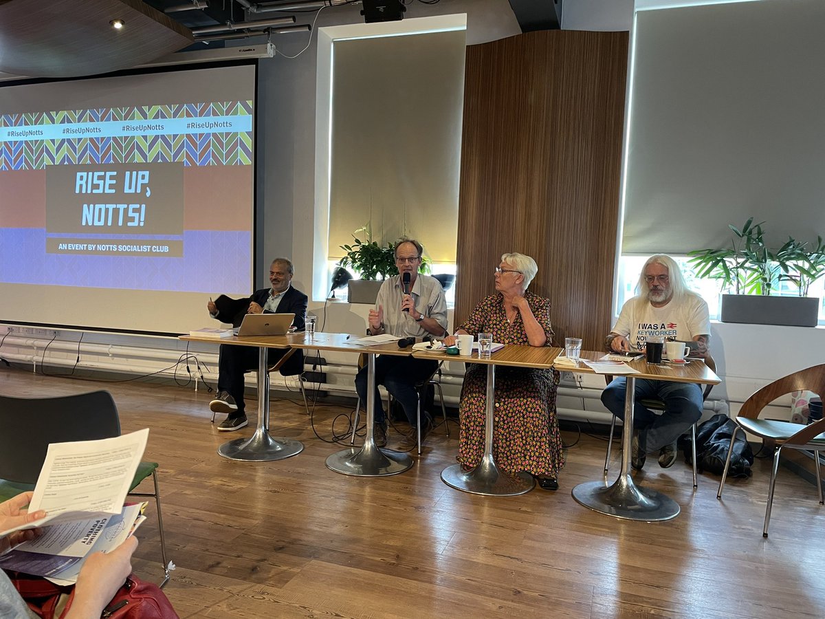 ‘Trade Unions in the 21st Century’ with @cjpunite <a href="/McDonaldTosh/">Tosh McDonald</a> <a href="/ASLEFunion/">ASLEF</a> and Harminder Singh <a href="/RiseUpNotts/">Rise Up, Notts!</a> #riseupnotts
