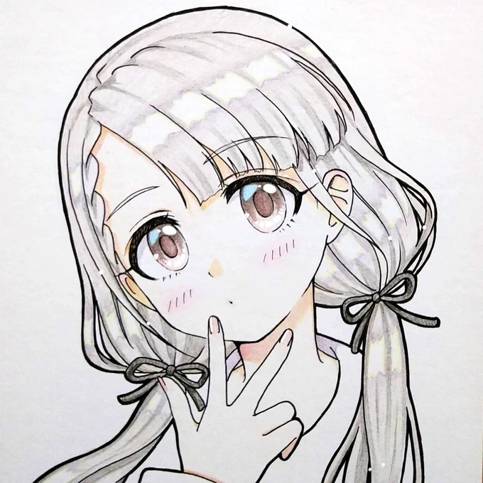 久川凪の色紙です#色鉛筆イラスト 