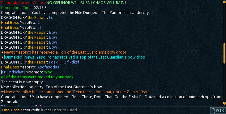 YesoProRS's tweet photo. Finished Zammy log at 1567 kc! AOD chest of G reaper again :) https://t.co/eeFXE1R14v