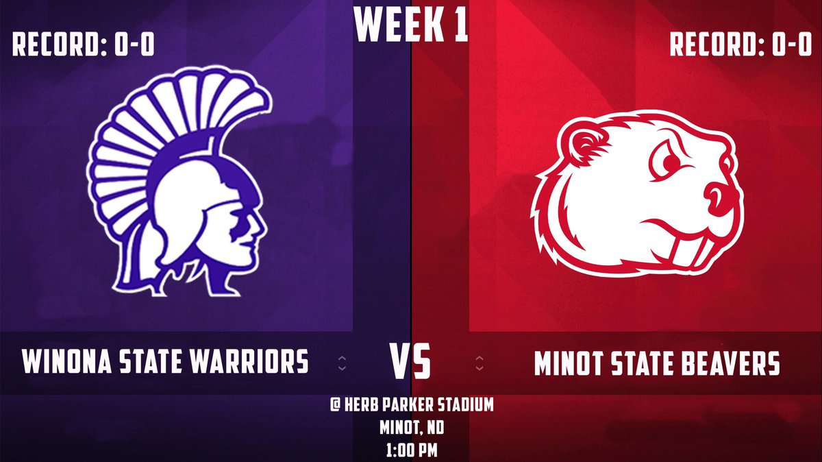 WARRIOR GAMEDAY!!! 

Warriors⚔️ @ Minot State 🦫

Herb Parker 🏟 | Minot, ND

⏰ 1:00PM ct | 📺 TUNE IN: nsicnetwork.com/msubeavers/ | 📻LISTEN: kqal.org/sports/