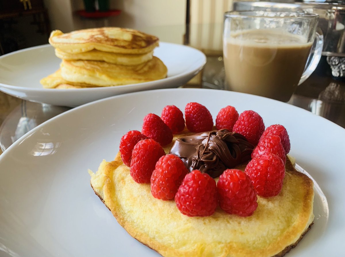 stepnlady's tweet photo. GM☕️🥞Yes, I got up at 7AM after #EZoo festival, walked my 🐶 and made pancakes😵💫🥴😜 Having mine with Nutella & raspberries. What’s your fav toppings? #STEPNbreakfast https://t.co/AnuCH3atpg