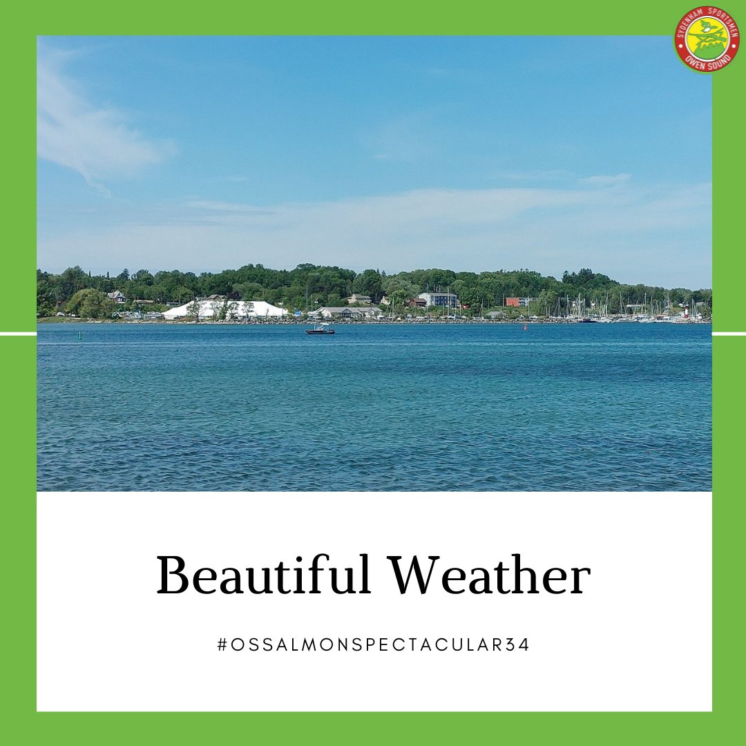 The weather has (mostly) co-operated with us this year!

#OSSalmonSpectacular34 #sydenhamsportsmen #salmonfishing #greybruce #ontariofishing #ontariofestival #owensound #greybrucecounty #ontario #angler #georgianbay #fishing #owensoundsalmonspectacular #fish #fishingaddict
