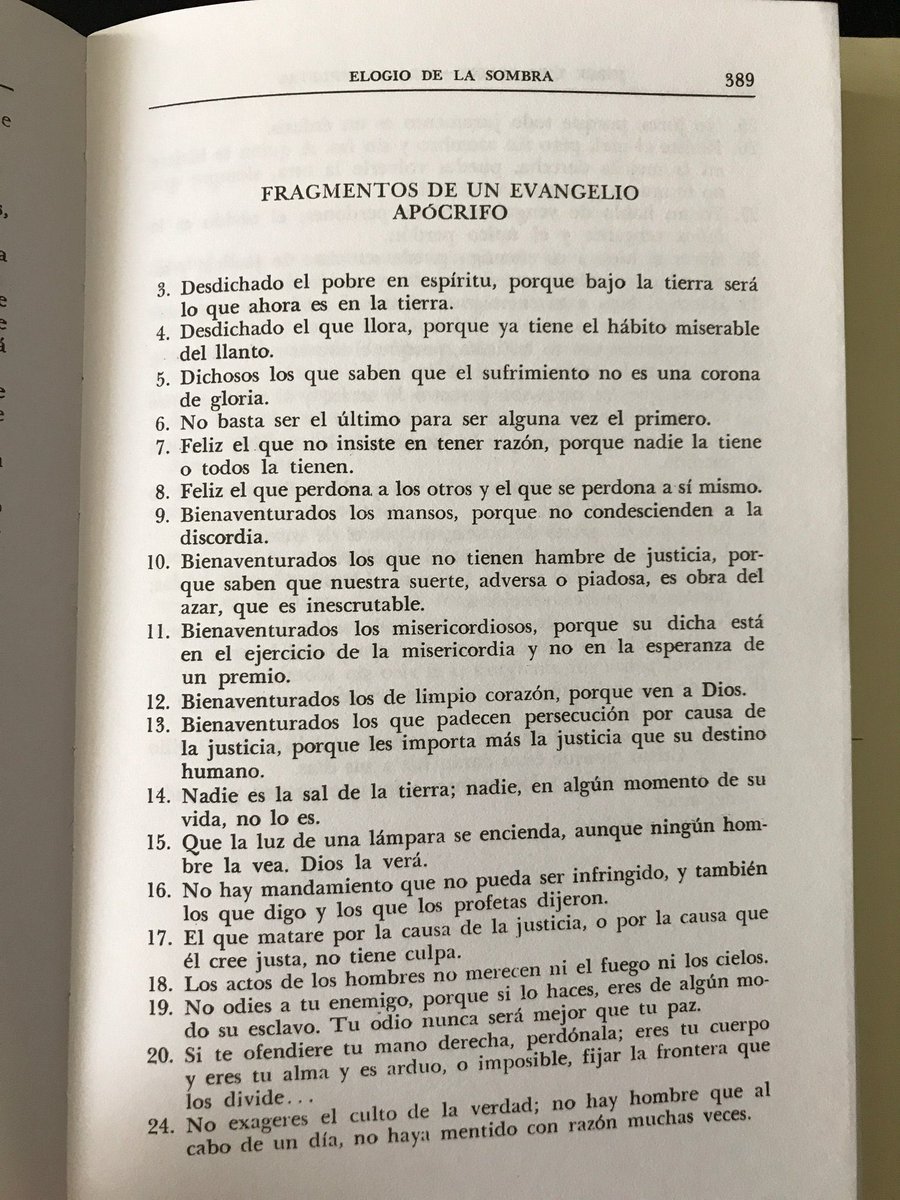 BorgesJorgeL's tweet photo. 19. No odies a tu enemigo, porque si lo haces, eres de algún modo su esclavo. Tu odio nunca será mejor que tu paz.

#FragmentosDeUnEvangélicoApócrifo https://t.co/eudq63A0xK