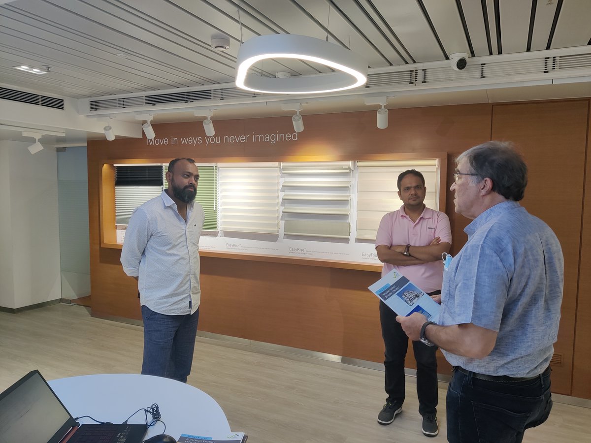 beep_india's tweet photo. Our #Mumbai visit for the market survey for #EMSyS included an interesting meeting with Hunter Douglas India Pvt Ltd where we got a chance to understand the various kinds of #ExternalShading they were offering. #EnergyEfficiency #ThermalComfortForAll #GreenBuildings #GreenIndia https://t.co/AmPOhcdn0g
