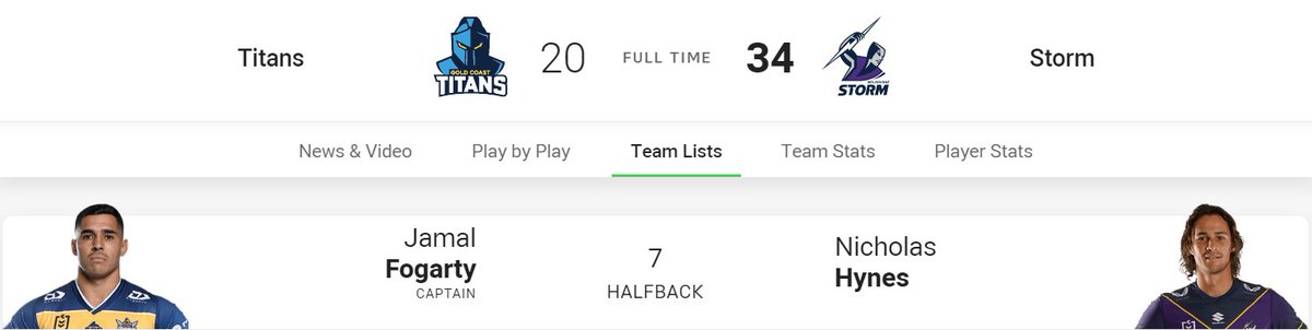 king_f3ldt's tweet photo. @DaveRic1 @cronullasharks @telegraph_sport @DaveRic1 FYI Nicho Hynes started and starred as a starting half back last year for the storm in rd 23 vs the titans.  So thats at least 80min.  Thanks https://t.co/VFcHtFEDHP