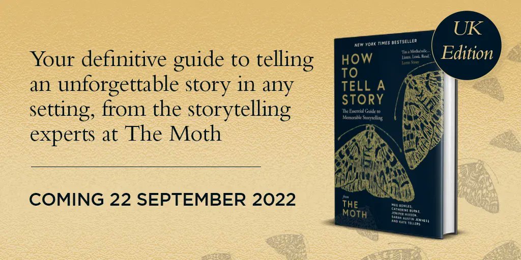 🇬🇧 #HowtoTellaStory is coming to the UK! Preorder your copy now and bring Moth-style storytelling to your fingertips on 22 September 2022! 🇬🇧 

buff.ly/3Rq5RwI

📚 by <a href="/shortbooksUK/">Short Books</a> 
✍️ by <a href="/burnzieny/">Catherine Burns</a> @megmbowles <a href="/thekatetellers/">Kate Tellers</a> Sarah Austin Jenness Jenifer Hixson
