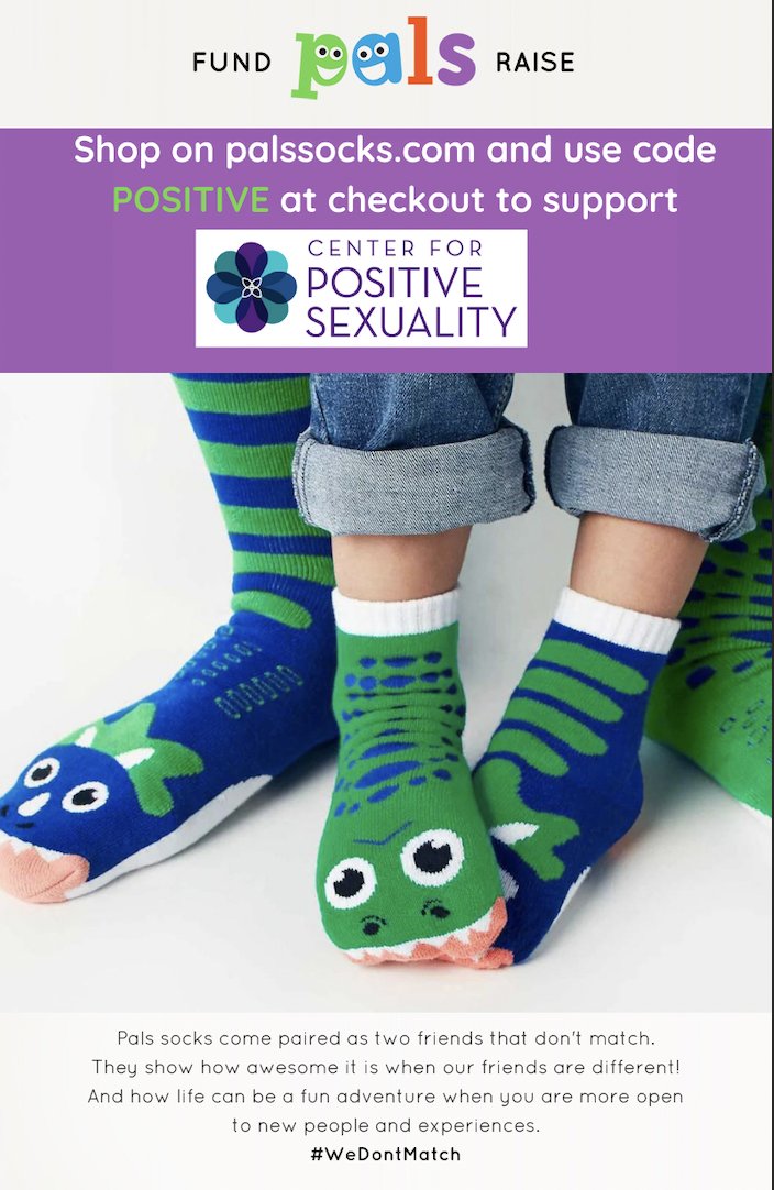 CtrSexPositive's tweet photo. We're excited to share to share that we've teamed up with PALS SOCKS for #PositiveSexualityDay!
Use promo code POSITIVE at https://t.co/SshBhiKYqo and Pals will donate 30% of the sale to The Center for Positive Sexuality.
The code expires at 11:59PM on 9/17.
#WeDontMatch #PSD22 https://t.co/bKNXGbNjuy