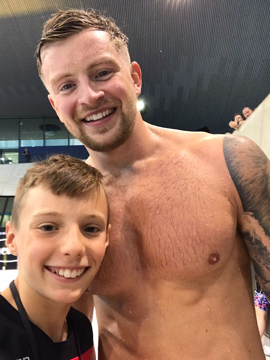 jjoyce732's tweet photo. @adam_peaty @SprintWTS My son came 10th in his age group so was gutted that he narrowly missed out on getting to the final to swim with you but he was thrilled to get a selfie https://t.co/IWXupxP4Hg