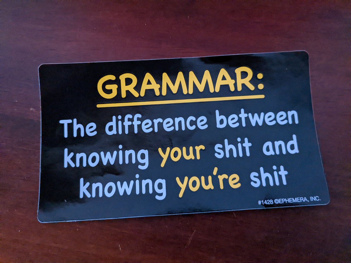 GoFitGirl's tweet photo. Today's grammar lesson: The difference between knowing your shit and knowing you're shit. 
#grammar #grammarlesson https://t.co/TgLcxLdPfB