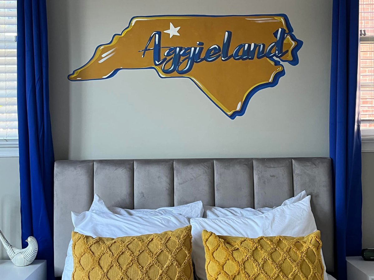 AggyAggie1891's tweet photo. This A&amp;T themed Airbnb🔥
📷: Ra'QuelBrown(FB)
https://t.co/VLRjM6eoJ2
#NCAT | #AggiePride https://t.co/SZO3BXKwur