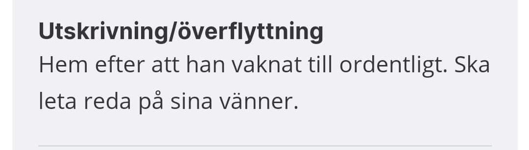 En kompis behövde hämta ut sin journal på 1177 och fick en hemsk påminnelse om valborg 2018