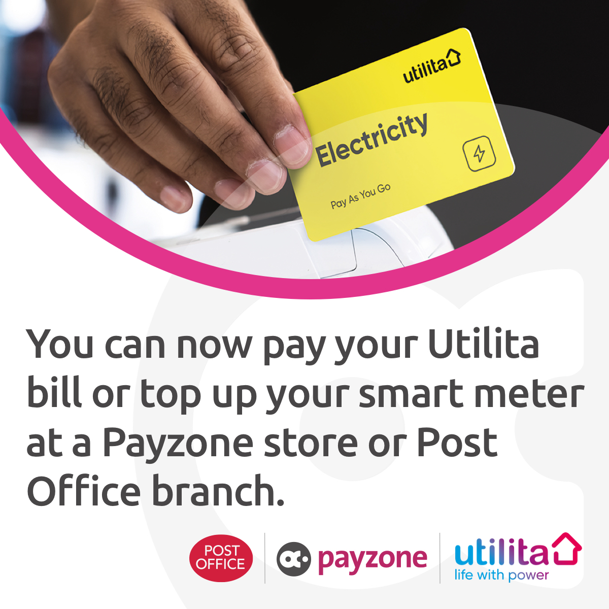 Payzone_UK's tweet photo. You can now top up or pay your bill with @UtilitaEnergy at any Payzone store or @PostOffice branch nationwide.

Find your nearest store👇

 https://t.co/6wR8KTfJNm

#payzone #utilitaenergy #topup #utilitacommunity https://t.co/B2ZNXc9kgJ