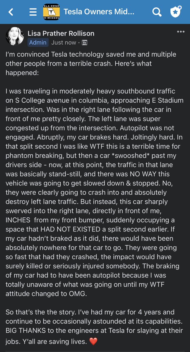 Shout- out to the #engineers at <a href="/Tesla/">Tesla</a> 

“Big thanks to the engineers at Tesla for slaying at their jobs. Y’all are saving lives.”