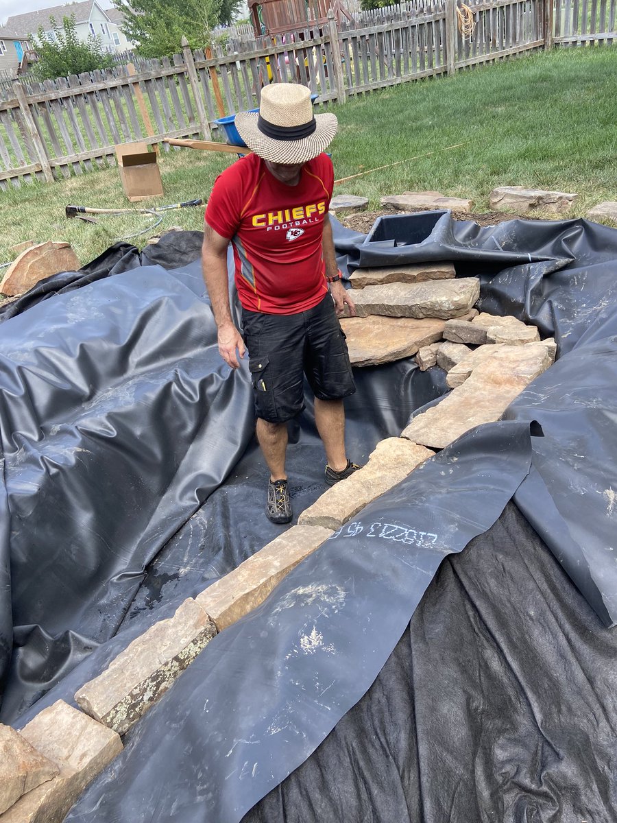 scbolin's tweet photo. Literally taking ourselves into the learning pit today. We know nothing about pond building, but we’re acquiring new skills! #Nevertoooldtolearn #learningisrewarding @JamesNottinghm https://t.co/OQgqdFA7xE