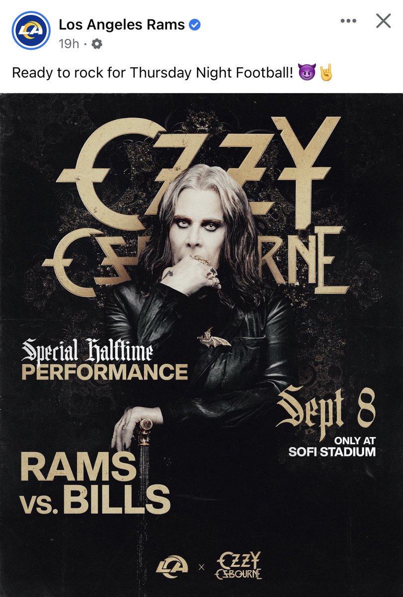 YackBros's tweet photo. @RamsNFL @NFL @jalenramsey What a way to kickoff the NFL Season! Also Will we watching this years Super Bowl Preview??!!? #ramsbills #nfl #kickoff #nflkickoff #ozzy #ozzynfl #ThursdayNightFootball https://t.co/exULXEBJ1K
